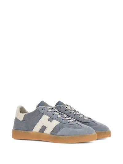 Hogan Cool Sneakers Low Top Leather Detail In Blue