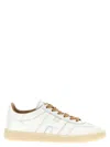 Hogan Colorblock Round Toe Sneakers In White