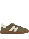 Hogan Round Toe Suede Low Top Sneakers