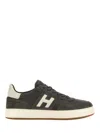 Hogan Dark Grey Suede Overlay Sneakers In Multi