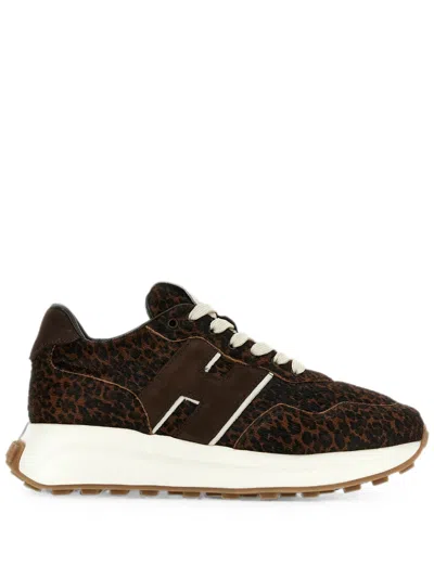 Hogan H641 Pony Effect Leather Sneakers In Multi