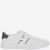 Hogan White Leather Sneakers With Logo Design And Rubber Sole