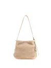 Hogan Hobo Bag In Shearling And Smooth Leather Inserts In Pink