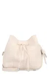 Hogan Hocket Mini Leather Bucket Bag In White
