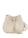 Hogan Mini Leather Bucket Bag In White