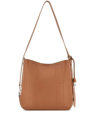 Hogan Hocket Small Leather Hobo Bag In Multicolor