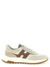 Hogan Lightweight Sneakers With Cushioned Collar And Suede Panels In Neutral