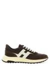 Hogan Coffee Brown Leather Sneakers With Memory Foam Insole