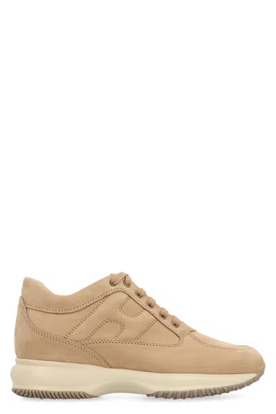 Hogan Interactive Low-top Sneakers In Brown