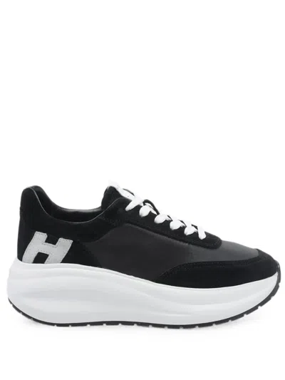 Hogan Black Leather And Suede Maxi I Active Sneakers