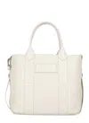 Hogan Script Medium Leather Handbag In Beige