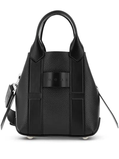 Hogan Script Small Leather Tote Bag
