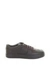 Hogan Leather Sneakers With Flat Sole And Perforated Toe Cap In Black