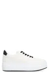 Hogan Leather Panelled Flatform Sneakers In White