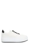 Hogan Leather Panelled Flatform Sneakers In White