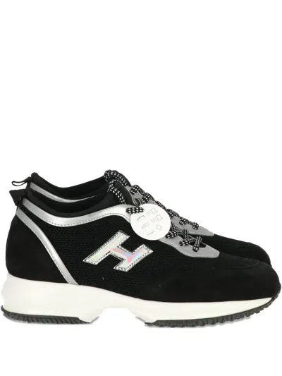 Hogan Holographic Logo-effect Sneakers In Black