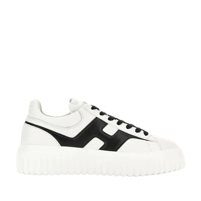 Hogan H-stripes Allacciato H Spezzata Sneakers In White