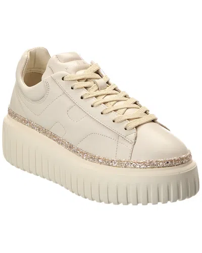 Hogan H-stripes Leather Sneaker In White