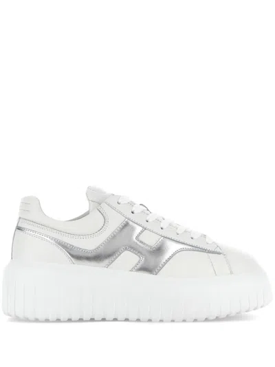 Hogan H-stripes Nappa Leather Sneakers In White