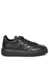 HOGAN HSTRIPES LOGO BLACK SNEAKERS