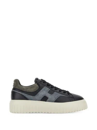 Hogan H-stripes Sneakers In Animal Print