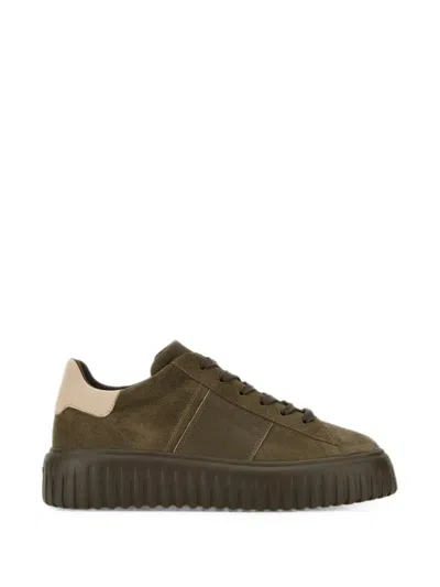 Hogan H-stripes Sneakers In Green