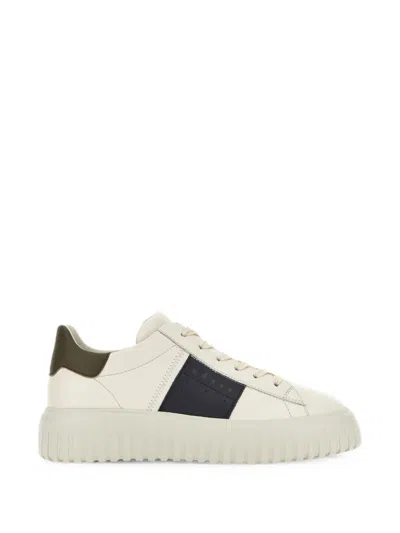 Hogan H-stripes Sneakers In White