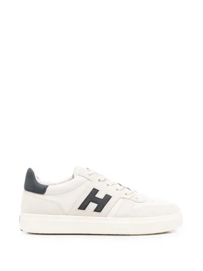 Hogan H668 Perforated Leather Low-top Sneakers In White