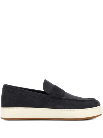 Hogan H-tv Suede Loafers In Black