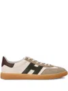 Hogan Leather And Suede Sneakers With Memory Foam Insole In White