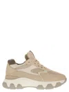 Hogan Women's Hyperactive - Leather And Fabric Trainers Sneaker In Beige