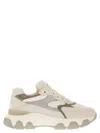 Hogan Urban Luxe Leather And Fabric Sneakers With Memory Foam Comfort In Gray