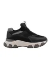 Hogan Black Hyperactive Leather Sneakers In Black