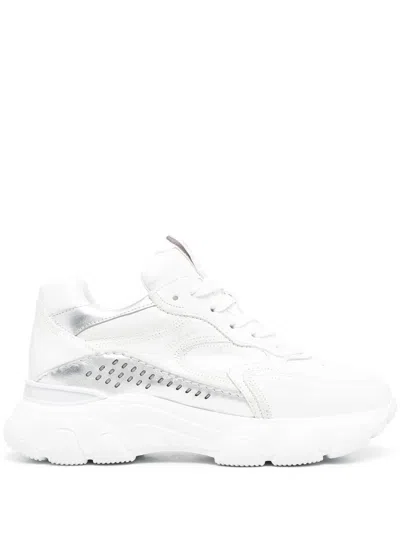 Hogan Hyperactive Lace-up Sneakers In White