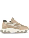 Hogan Women's Hyperactive - Leather And Fabric Trainers Sneaker In Beige