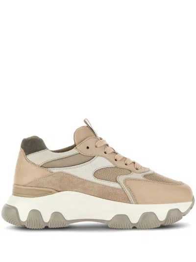 Hogan Beige Hyperactive Leather Sneakers