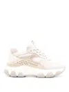 Hogan Active Panelled Leather Sneakers With Perforated Detailing In Light Pink