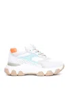 Hogan Hyperactive Leather And Suede Sneakers In White