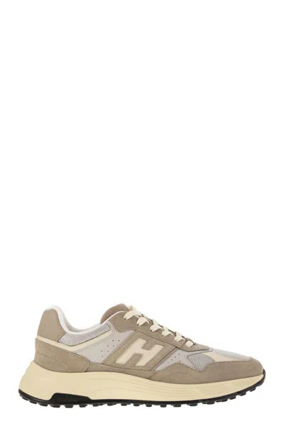 HOGAN HOGAN HYPERLIGHT - SUEDE AND CANVAS SNEAKERS