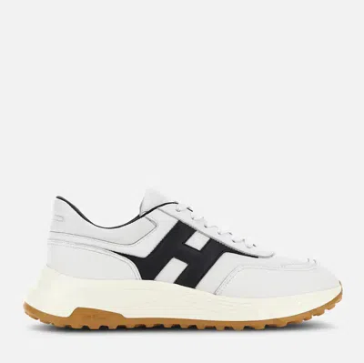 Hogan White H Logo Lace-up Sneakers