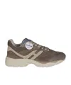 Hogan Perforated Suede Sneakers With Rubber Sole In Multicolor