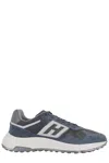Hogan Hyperlight Leather And Textile Trainers With Side H In Gray