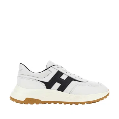 Hogan White H Logo Lace-up Sneakers