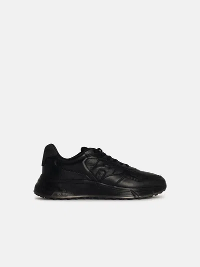 Hogan 'hyperlight' Black Leather Sneakers