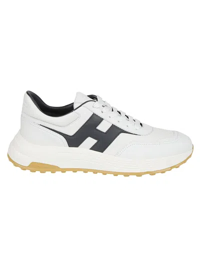 Hogan Hyperlight Calf Leather Premium Sneakers In White