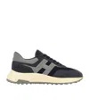 Hogan Hyperlight Leather Sneakers In Gray