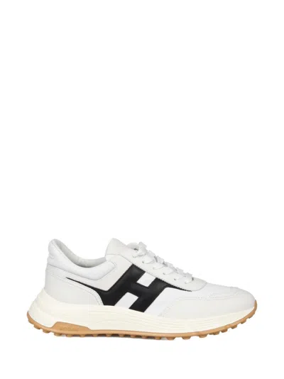 Hogan White H Logo Lace-up Sneakers