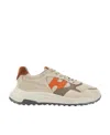 Hogan Hyperlight Lace-up Panelled Sneakers In Nude