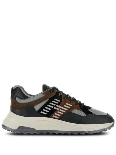 Hogan Hyperlight Lace-up Sneakers In Black