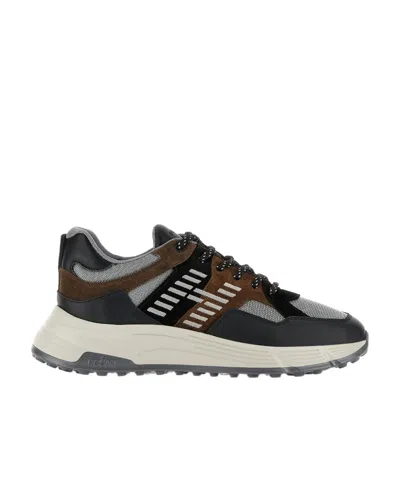 Hogan Hyperlight Lace-up Sneakers In Black